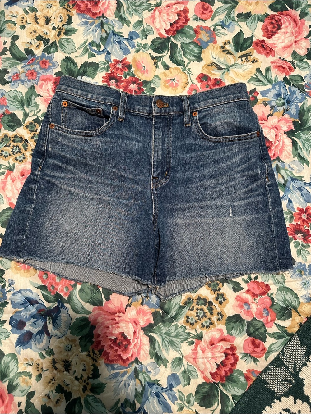 Madewell Medium Blue Denim Cutoff Shorts